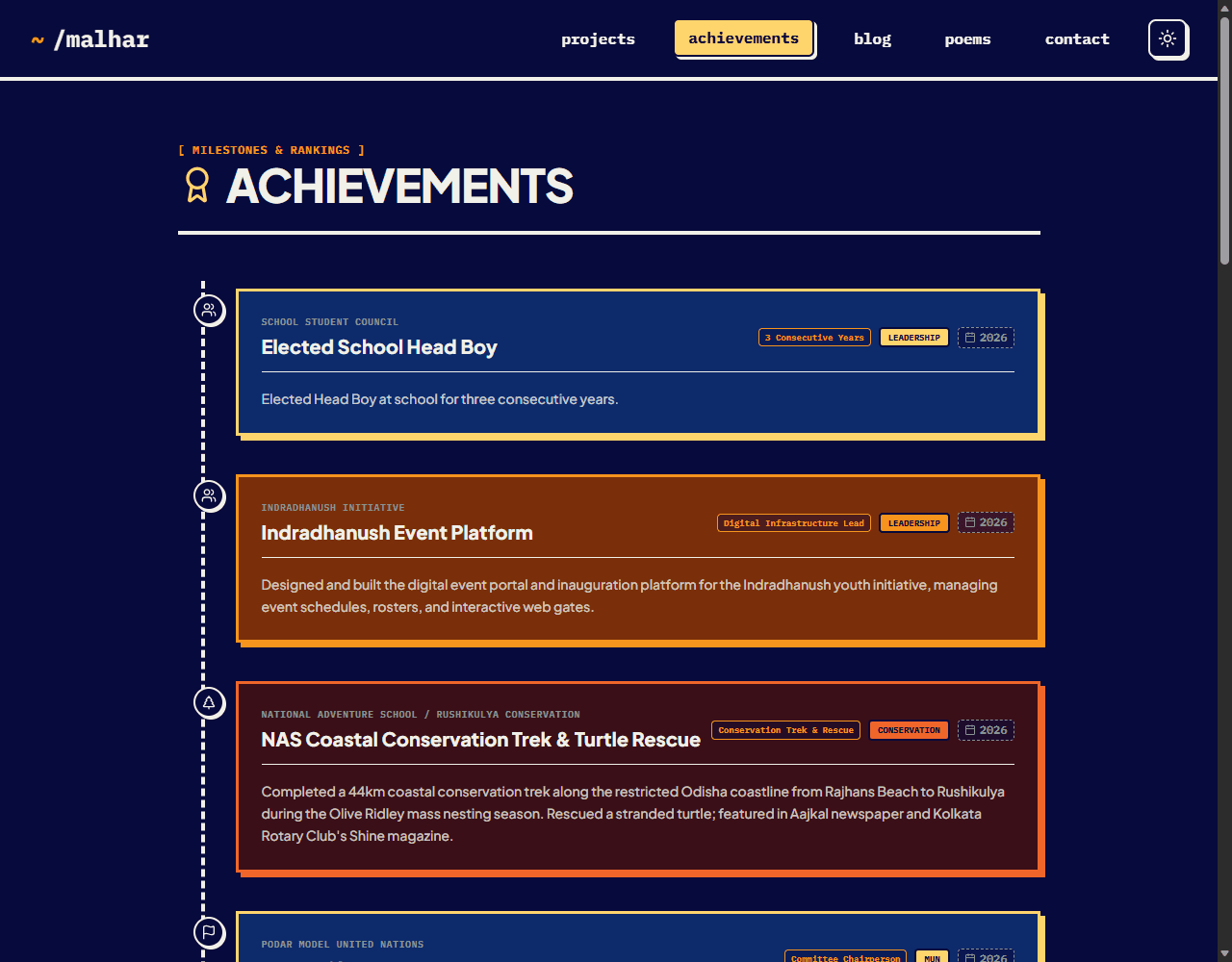 Meghmalhar's Web Portfolio screenshot 3