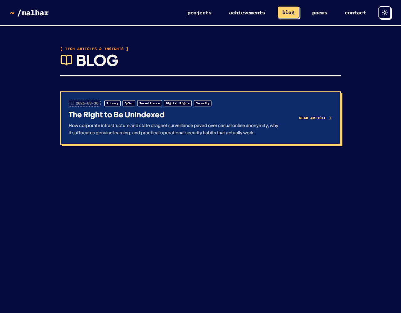 Meghmalhar's Web Portfolio screenshot 4
